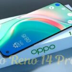 Oppo Reno 14 Pro 5G smartphone showing curved AMOLED display and camera design.